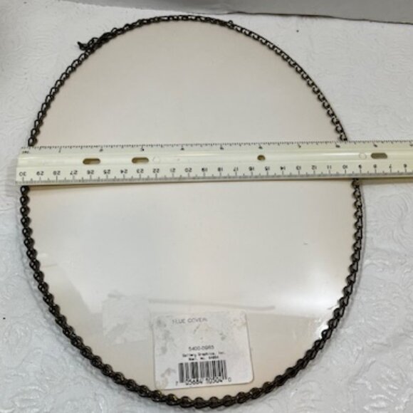 VTG Chain Framed Oval Angel & Child Printing Wall Hanging Picture 11.25"x8" - Picture 7 of 10